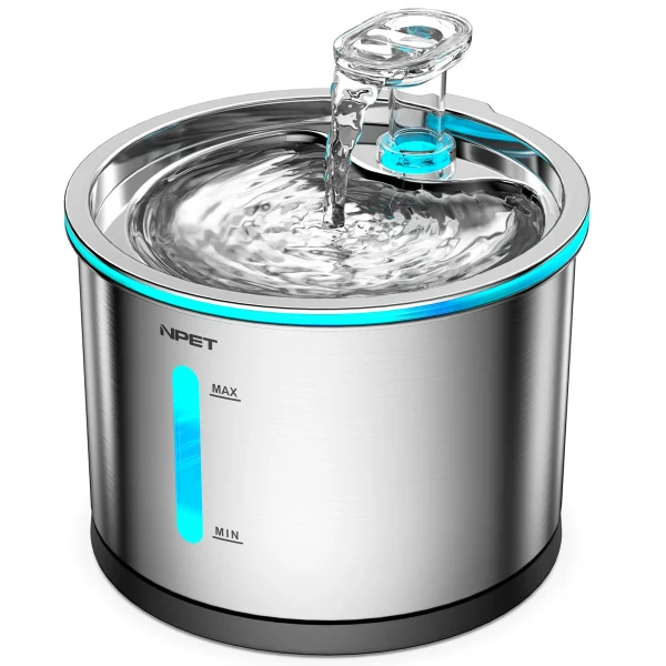 Cat Water Fountain Stainless Steel, 50oz Dishwasher Safe