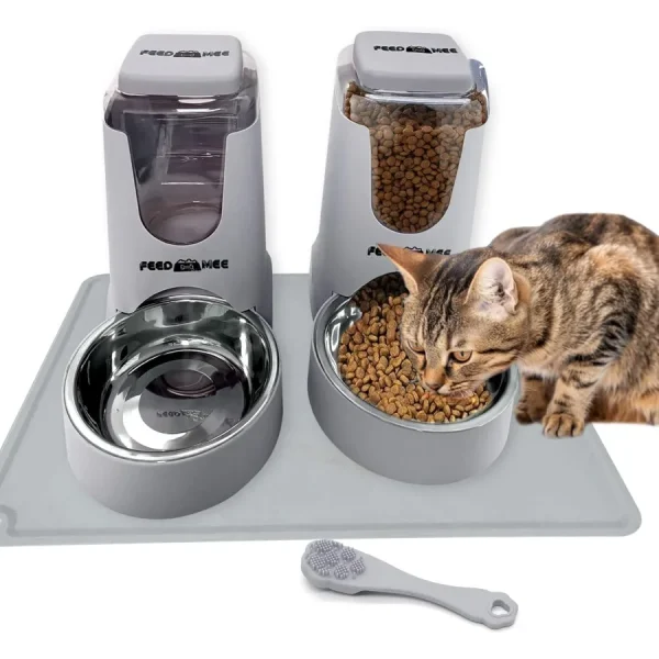 2Pack Automatic Cat Feeder Dog Water Bowl Dispenser