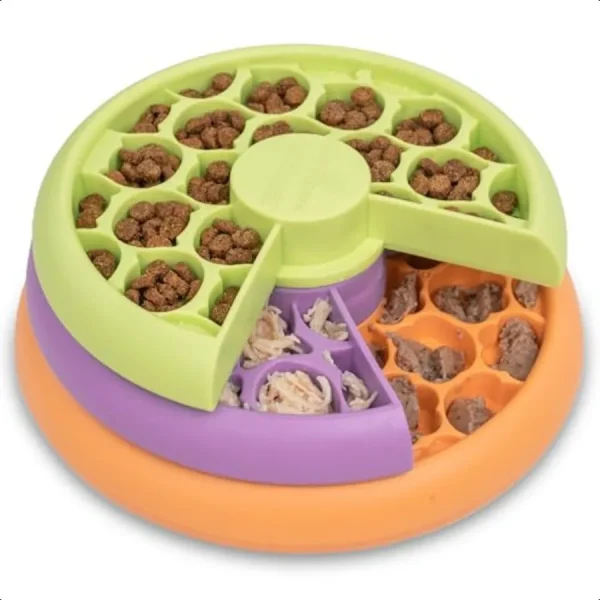 Kitty Lickin' Layers 3Tier Interactive Cat Slow Feeder Treat Puzzle